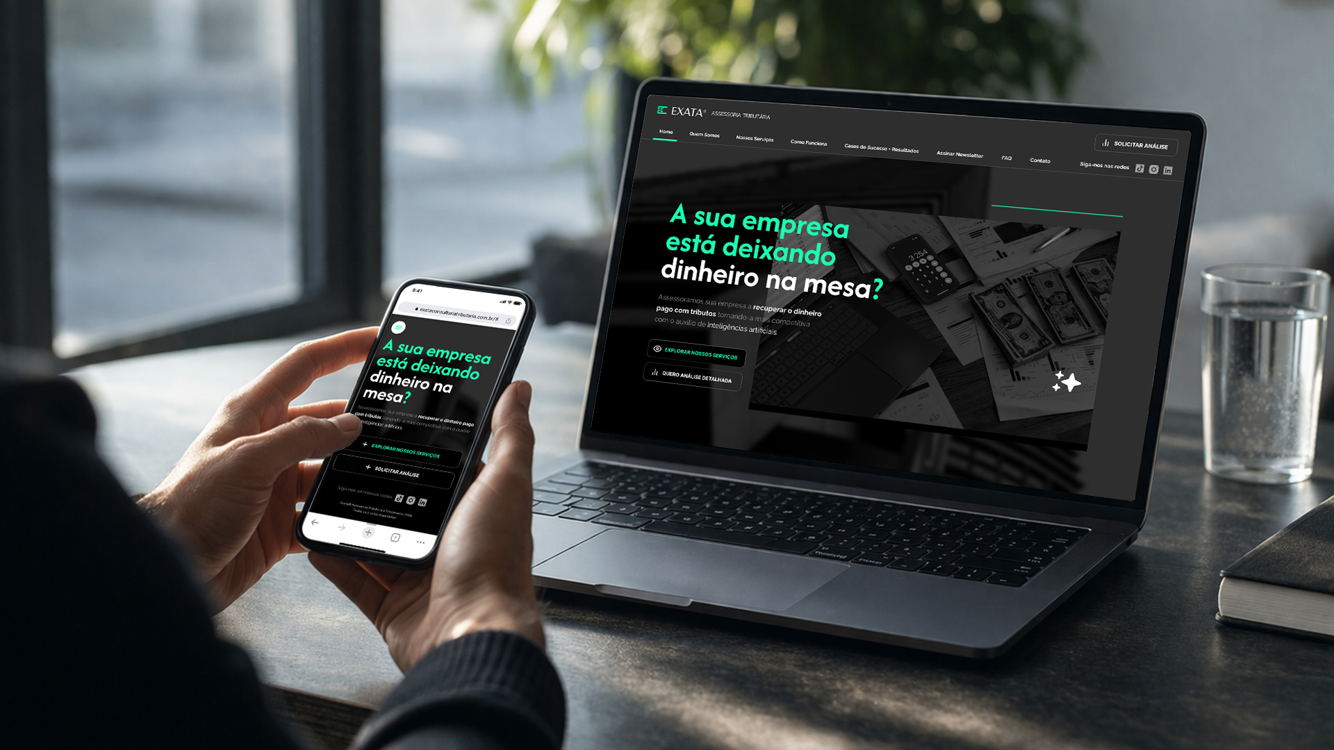 Website da Exata Consultoria